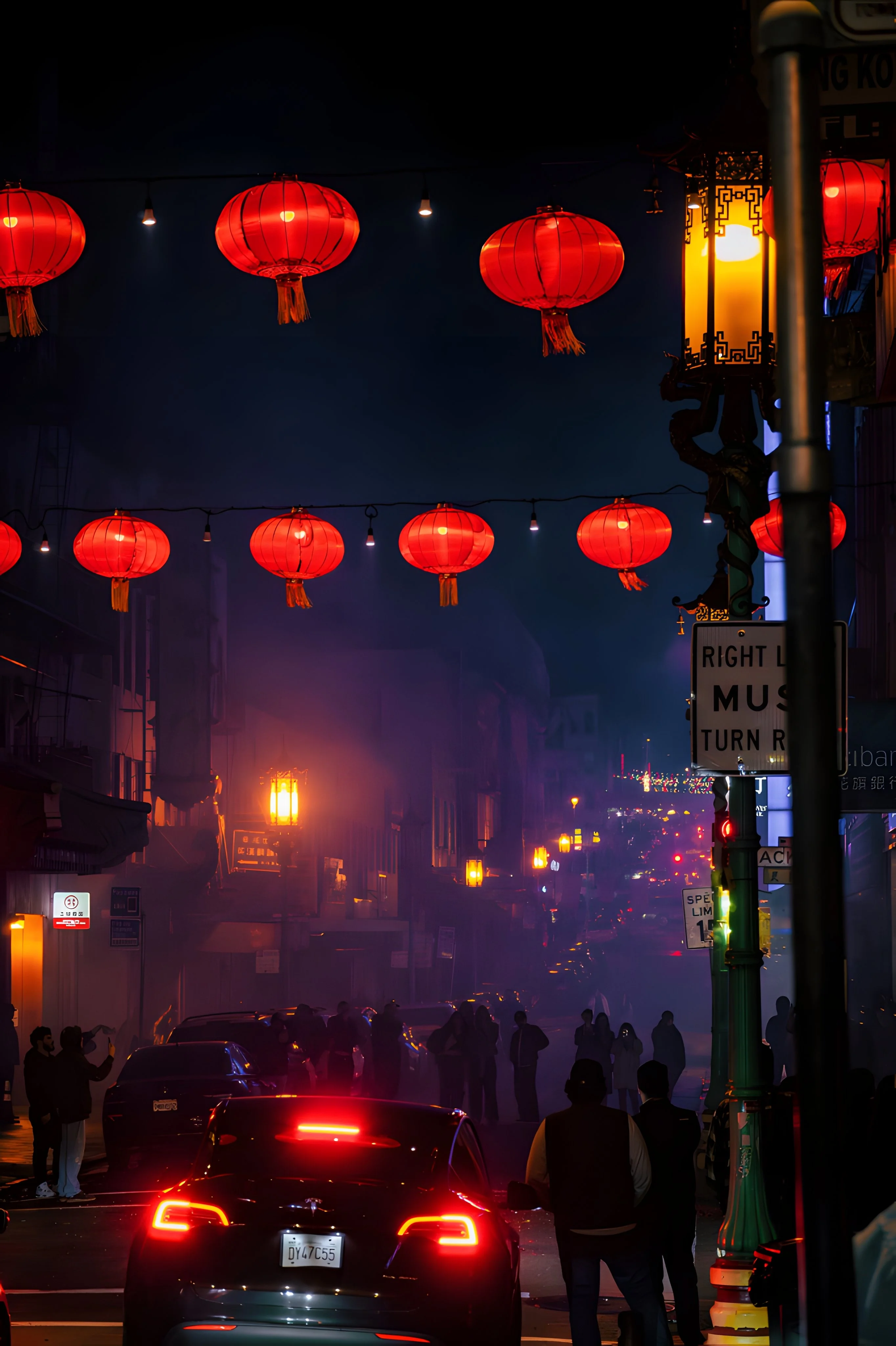 Drifting under the red lights